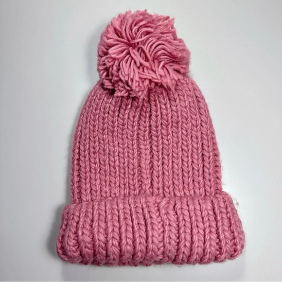 Urban Outfitters Pink Knit Pom-Pom Beanie - Picture 8 of 9